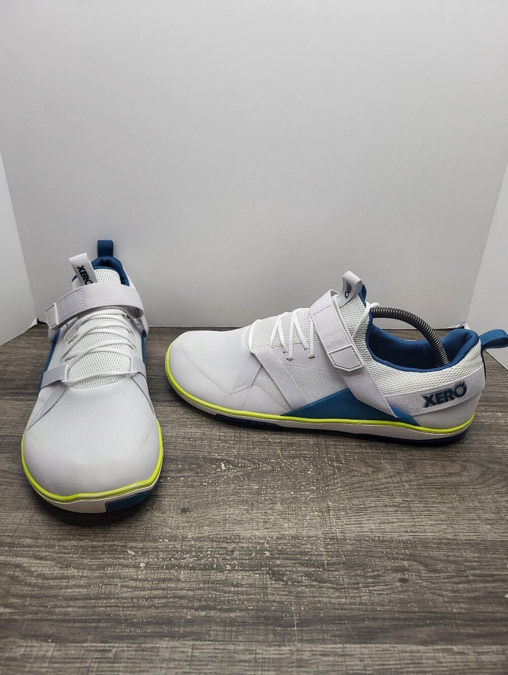 Xero Shoes Forza Trainer Men’s Sz 10.5 White Blue Barefoot Training Shoes